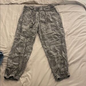 Gray camo joggers